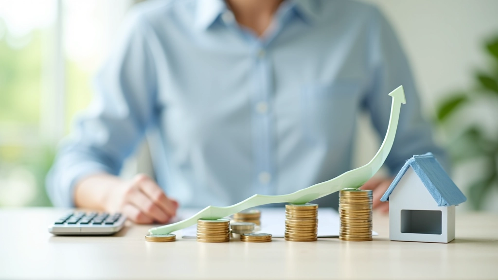 Graphique de croissance financière avec courbe ascendante en couleurs